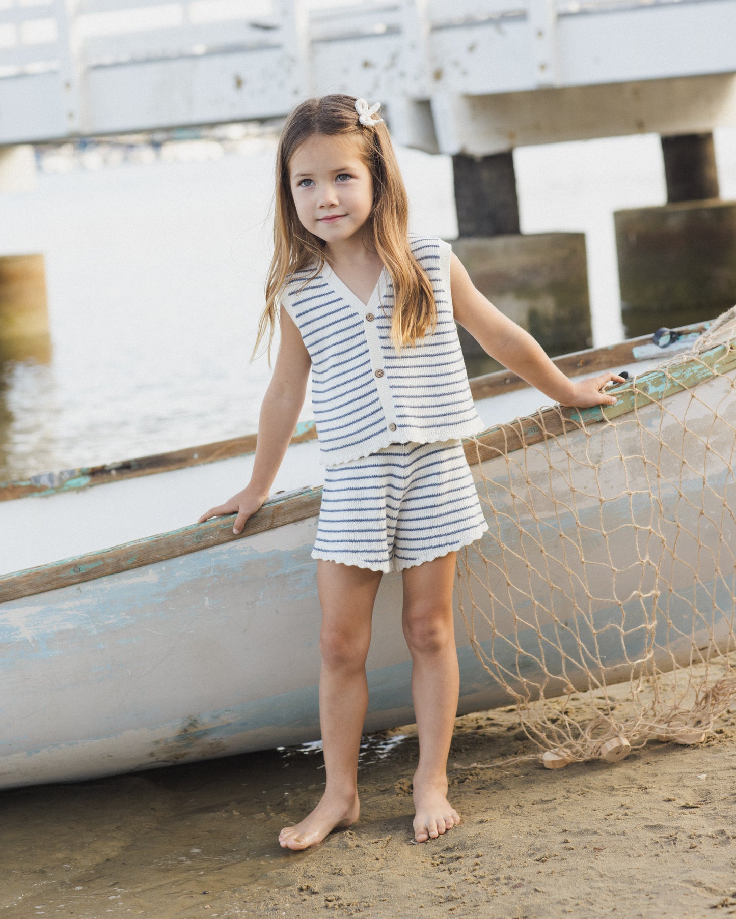 Knit Vest Set ||  Marine Stripe