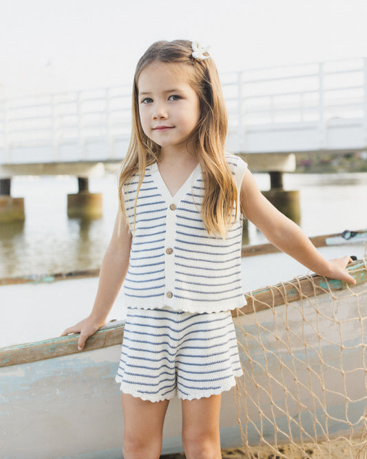 Knit Vest Set ||  Marine Stripe