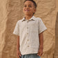 Collared Short Sleeve Shirt || Nautical Stripe