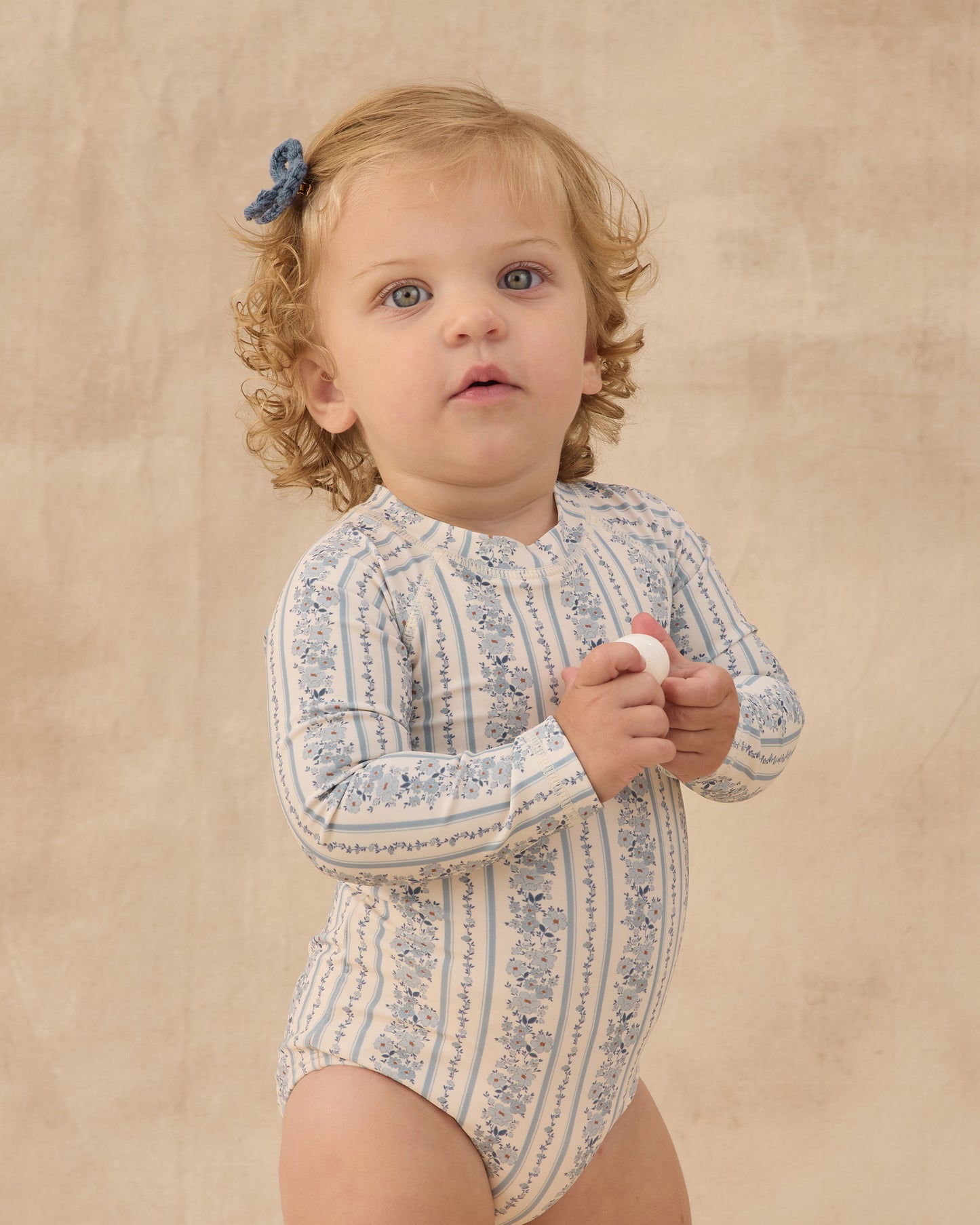 Delphine Rashguard One-Piece || Blue Floral