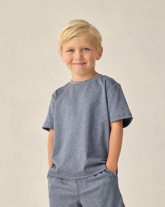 Cove Essential Tee || Heathered Marine