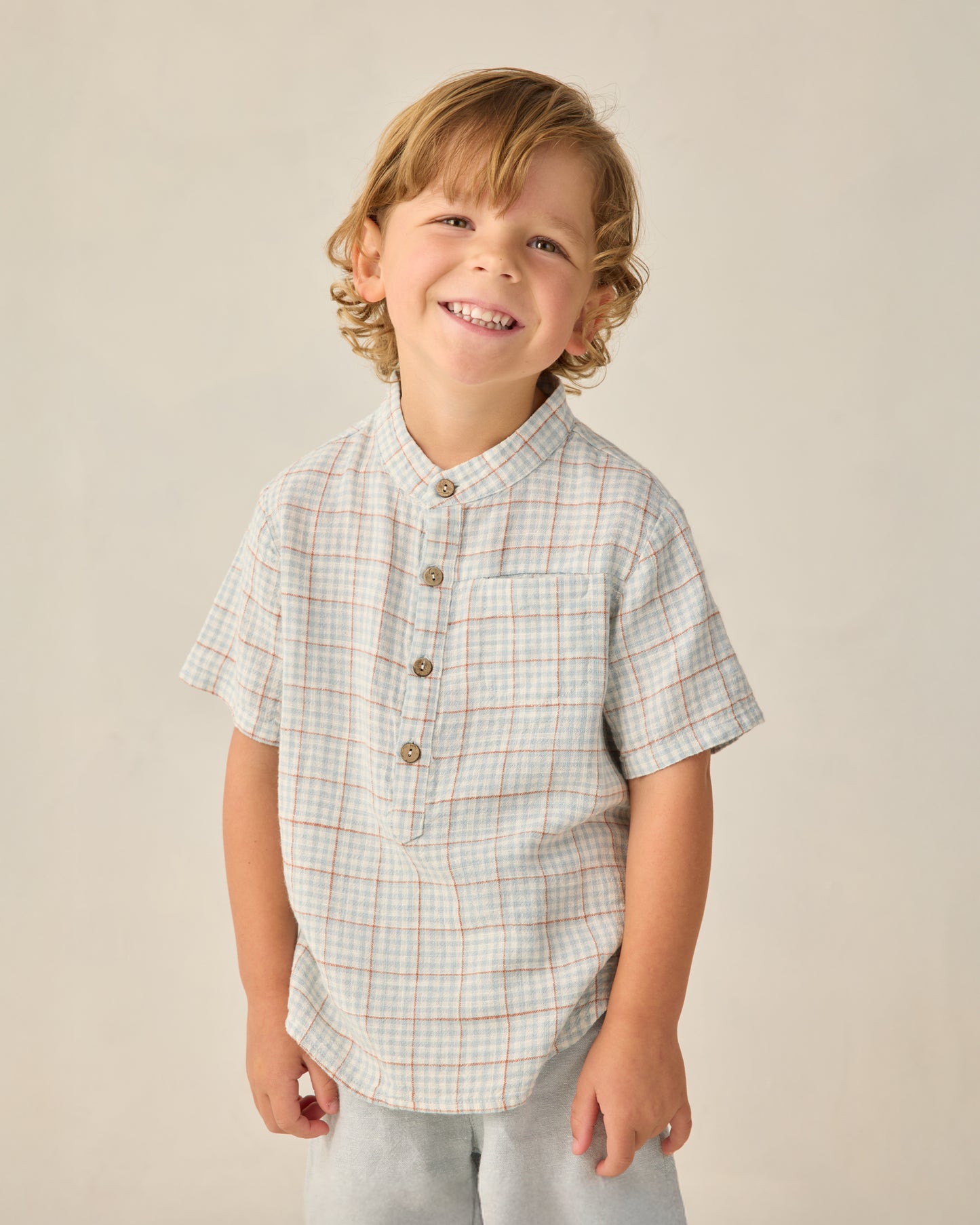 Mason Shirt || Light Blue Plaid