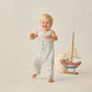 Button Jumpsuit || Light Blue Stripe