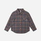 COLLARED LONG SLEEVE SHIRT MIDNIGHT PLAID