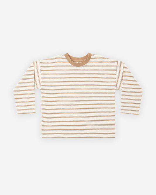 CAMDEN LONG SLEEVE TEE FAWN STRIPE