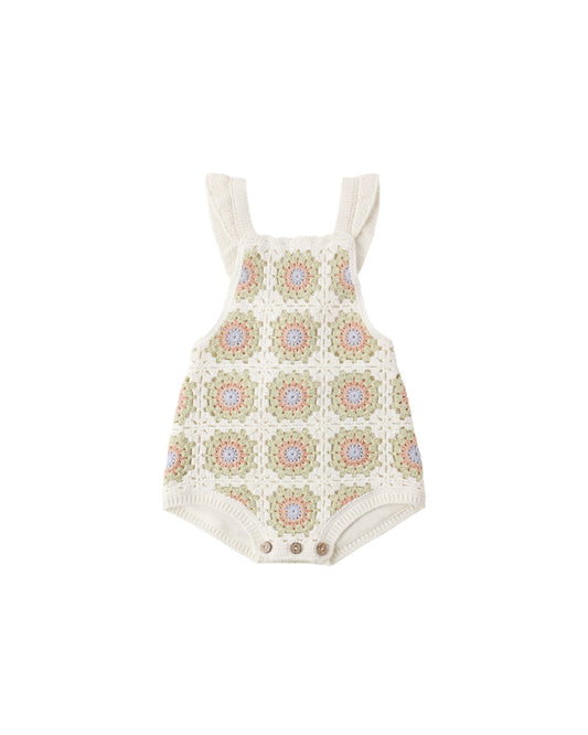 Crochet Romper || Citron Daisy Check