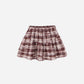 Tiered Mini Skirt || Burgundy Plaid