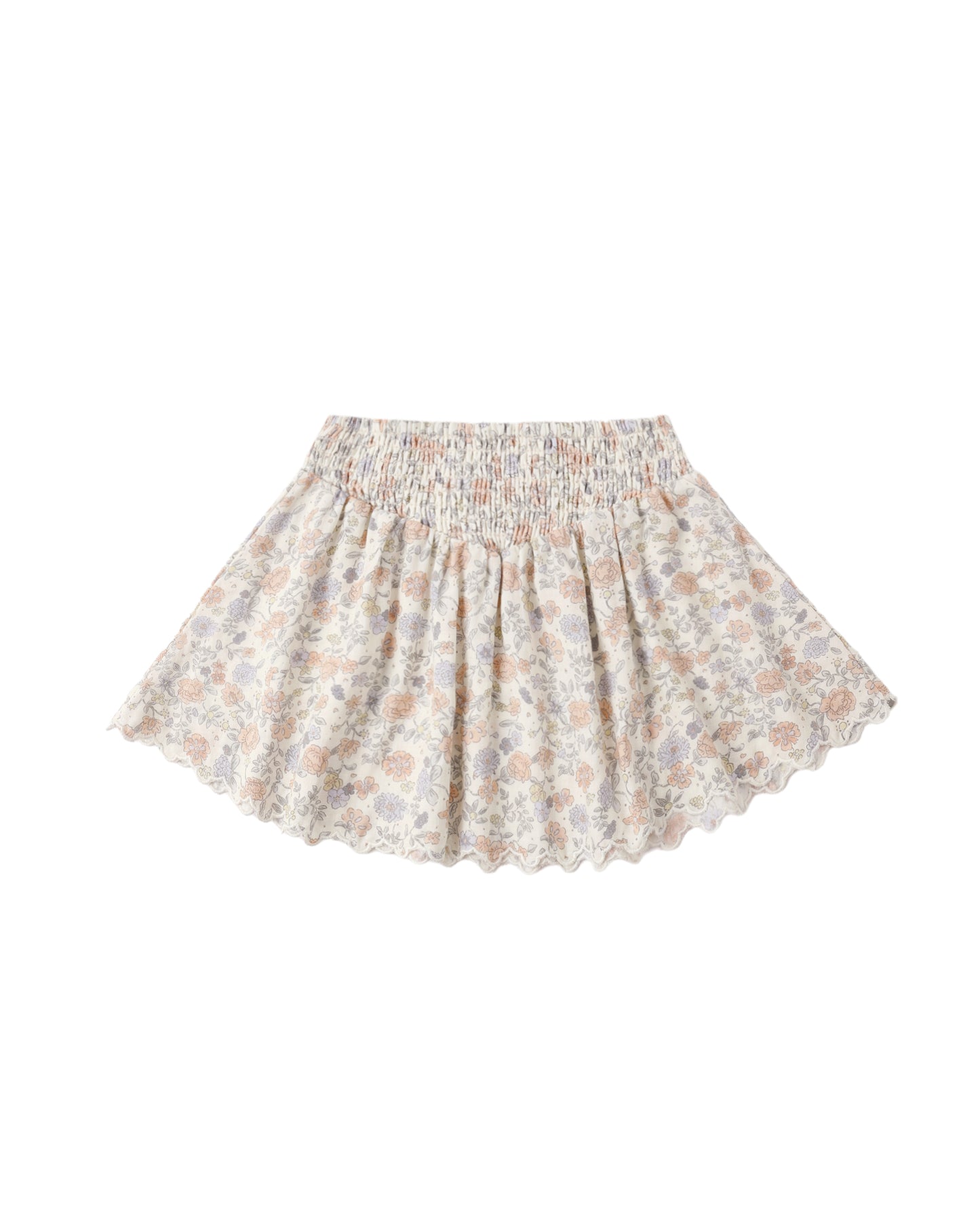 Smocked V Mini Skirt || Bloom