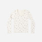 RIBBED LONG SLEEVE NATURAL DITSY