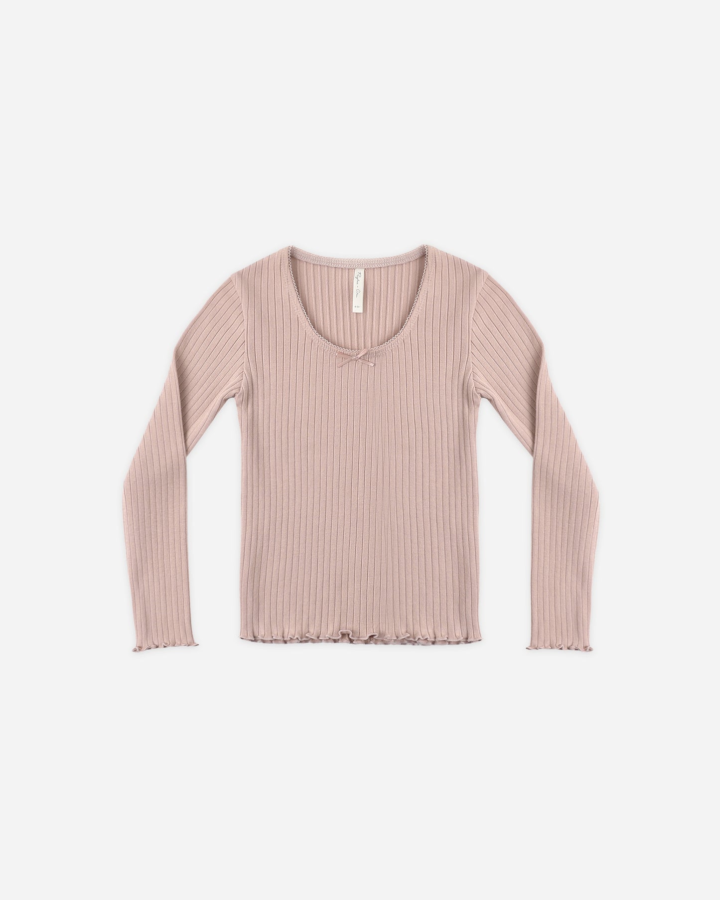 RIBBED LONG SLEEVE ROSEWOOD