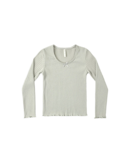 RIBBED LONG SLEEVE SAGE