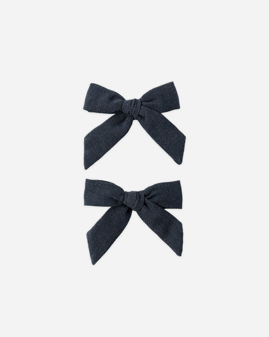 Bows, Set Of 2 || Navy