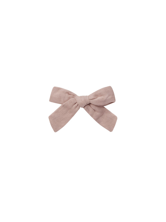 girl bow || mauve