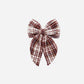 Oversized Bow | Burgundy Plaid