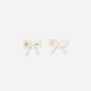 Crochet Bow Clips || Ivory