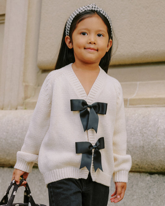 Bow Cardigan || Natural