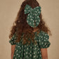 Oversized Bow | Green Ditsy