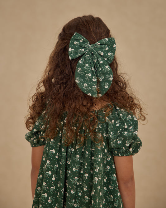 Oversized Bow | Green Ditsy