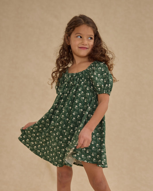 Sabrina Mini Dress || Green Ditsy