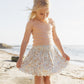 Smocked V Mini Skirt || Bloom