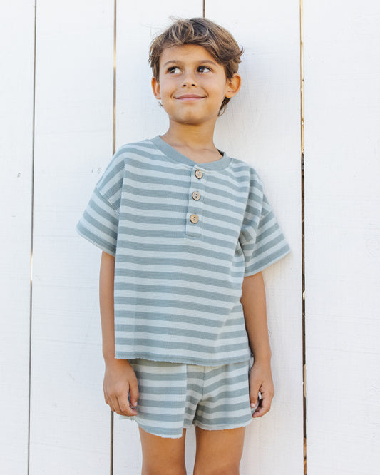 Summer Waffle Set || Sea Green Stripe