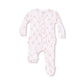 Ribbon Bow Trellis - 2 Way Ruffle Zipper  Footie