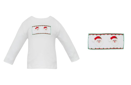 SANTA FACE BOY´S - Boy´s white knit T-shirt