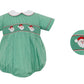 SANTA FACE BOY´S - Green gingham boy´s bubble