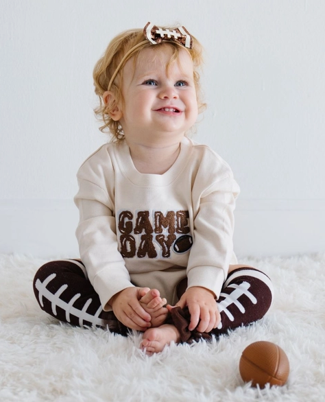 Football Bow Baby Headband