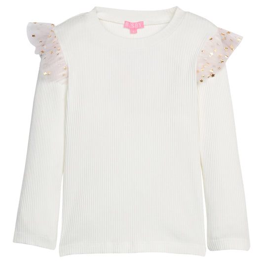 Sadie Top - Pink & Gold Sparkle Stars