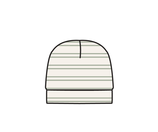 Ribbed Stripe - Desert Sage - Beanie Hat