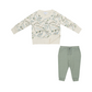 French Terry Artsy Dinos - Raglan Sweatshirt & Jogger Set