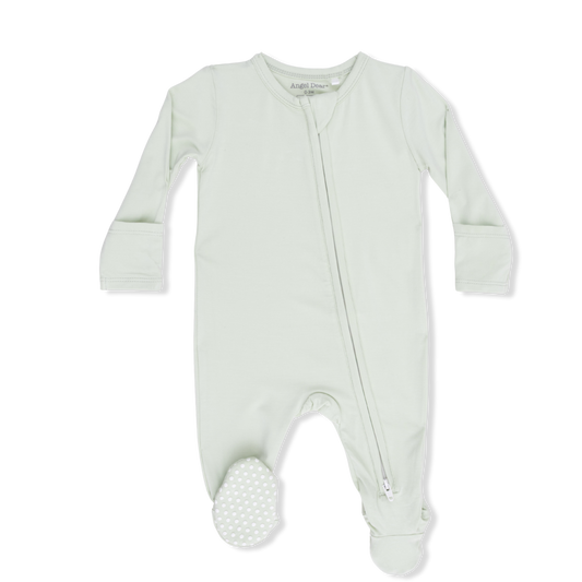 Solid Bok Choy - 2 Way Zipper Footie