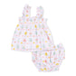 Spring Blooms Bow Trellis - Ruffly Strap Top And Bloomer