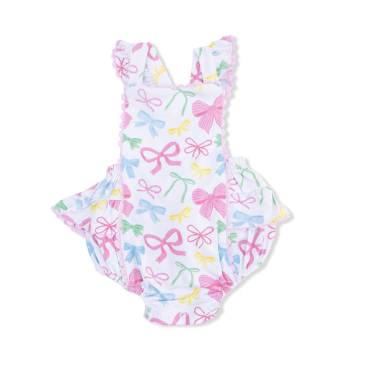 Sweet Bows - Ric Rac Ruffle Sunsuit