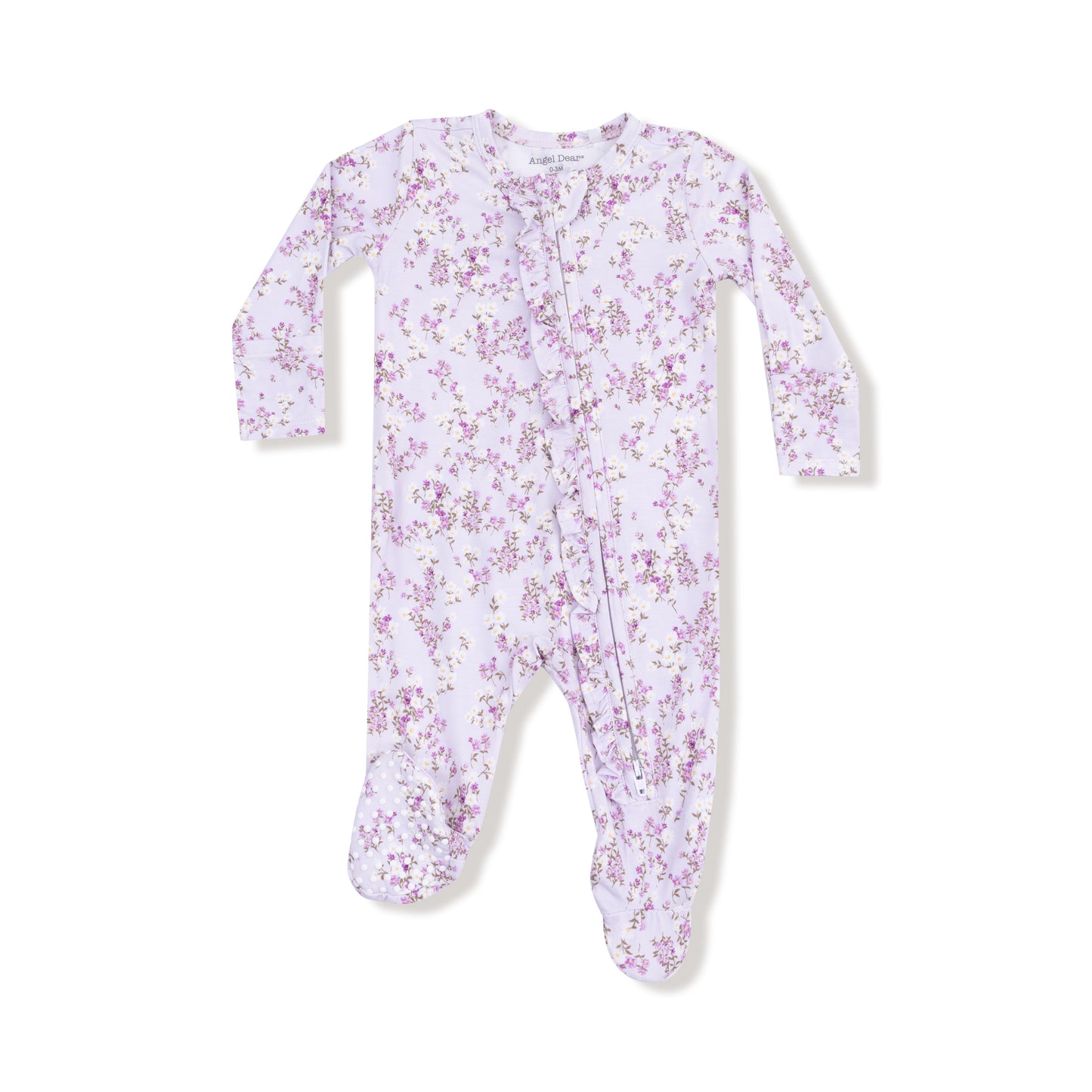 Sweet Dream Florals - 2 Way Ruffle Zipper  Footie