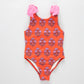 Girls Shelly Suit - Pink and Red Strawflower