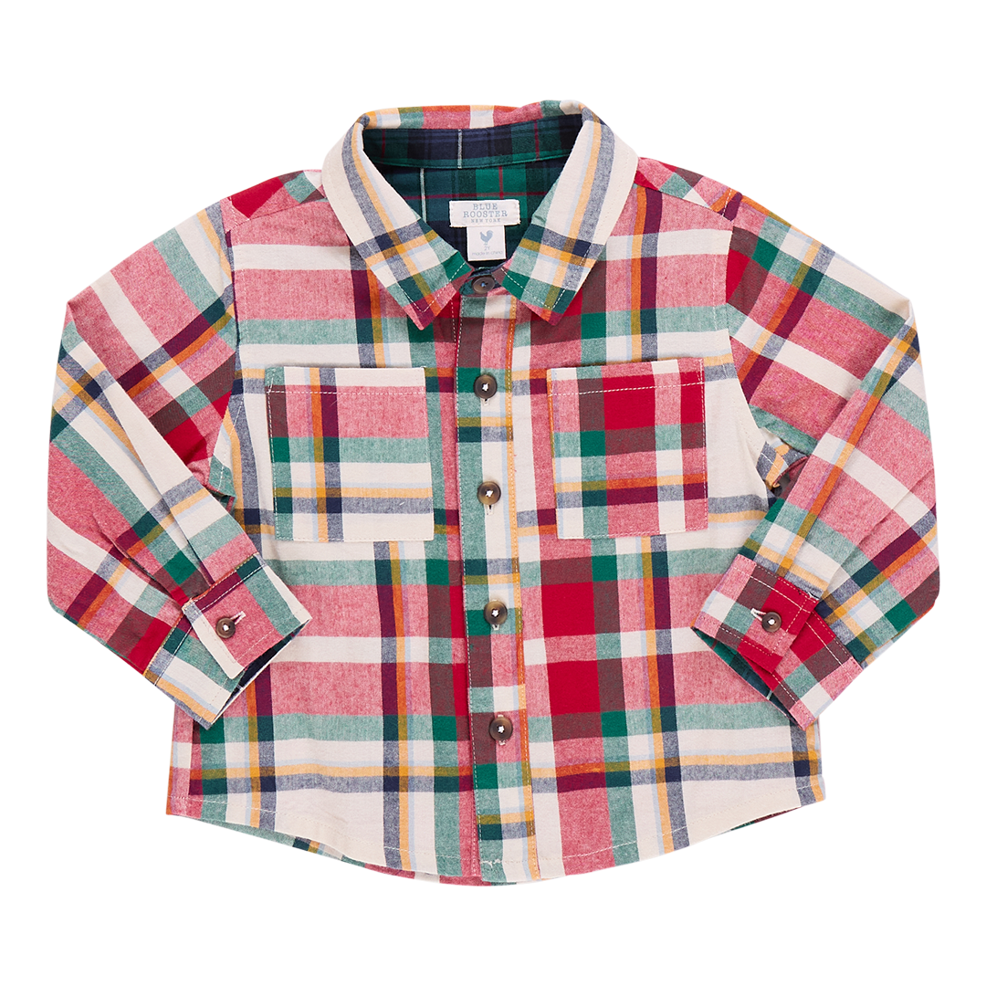 Boys Jack Shirt - Holiday Tartan