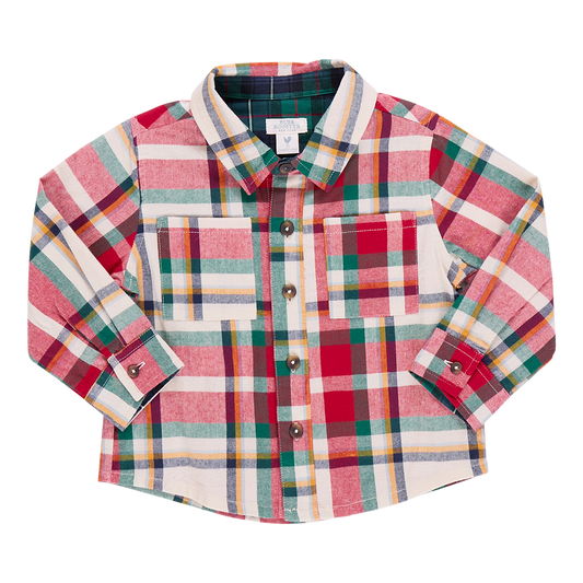 Boys Jack Shirt - Holiday Tartan