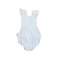 Tiny Cherry Stripe - Ric Rac Ruffle Sunsuit