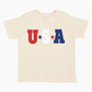 USA Multi Short Sleeve T-Shirt - Natural