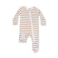 Vintage Stripe - Brown - 2 Way Zipper Footie