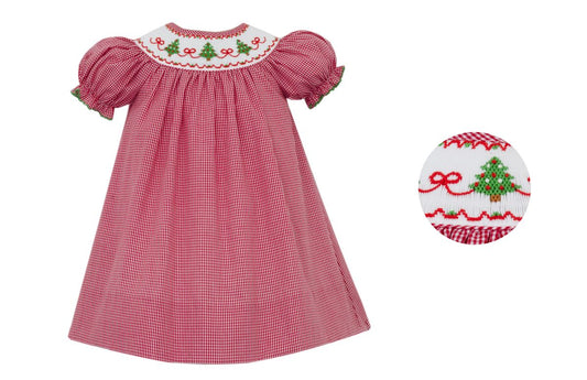 X´mas TREES W/ BOWS - Red gingham bishop
