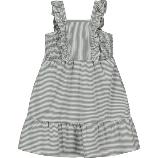 AMEERA DRESS - GREY STRIPE