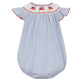 Flags Girls - Blue knit stripe angel wing bishop bubble