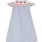 Flags Girls - Blue knit stripe angel wing bishop
