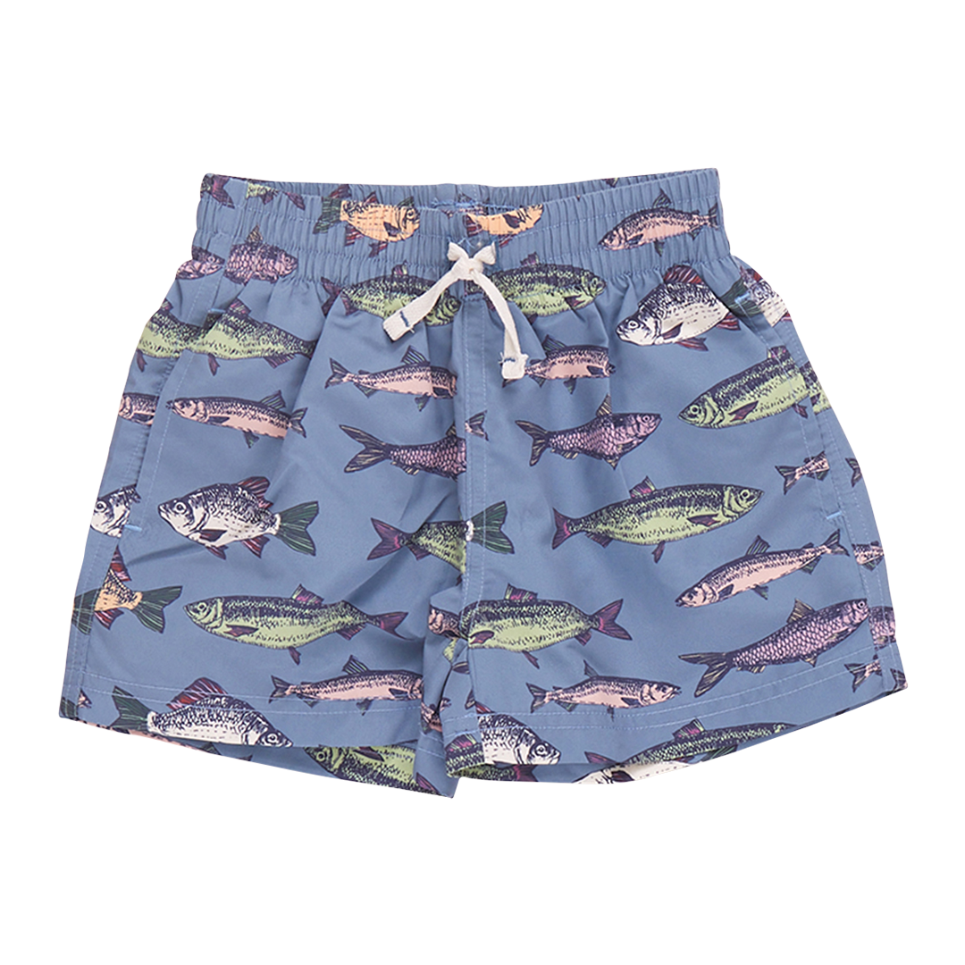 Baby Boys Swim Trunk - Bluestone Multi Fishies