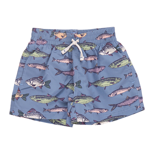 Baby Boys Swim Trunk - Bluestone Multi Fishies