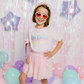 Pastel Rainbow Bday Girl Patch Short Sleeve T-Shirt