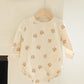 Crewneck Bubble Romper || Brown Bear